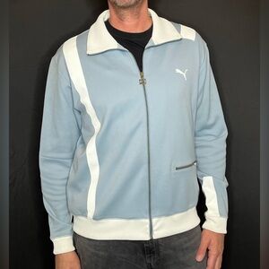 PUMA, Baby Blue Sweatshirt, with White Accents, Size XL